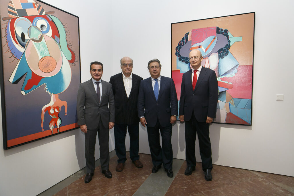 La exposición 'Las cabezas', de Luis Gordillo, en el Salón Alto del apeadero del Real Alcázar hasta el 9 de enero