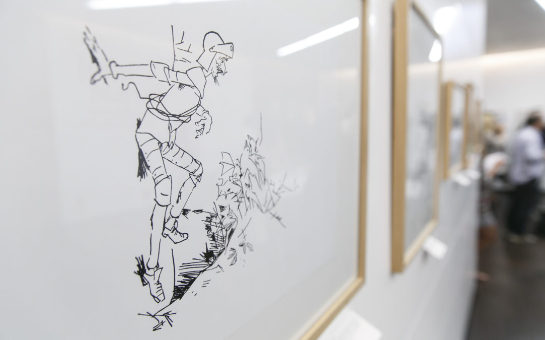 2.500 personas disfrutan con las ilustraciones de Nikolaj Pirnat sobre Don Quijote de la Mancha en la Fundación Cajasol