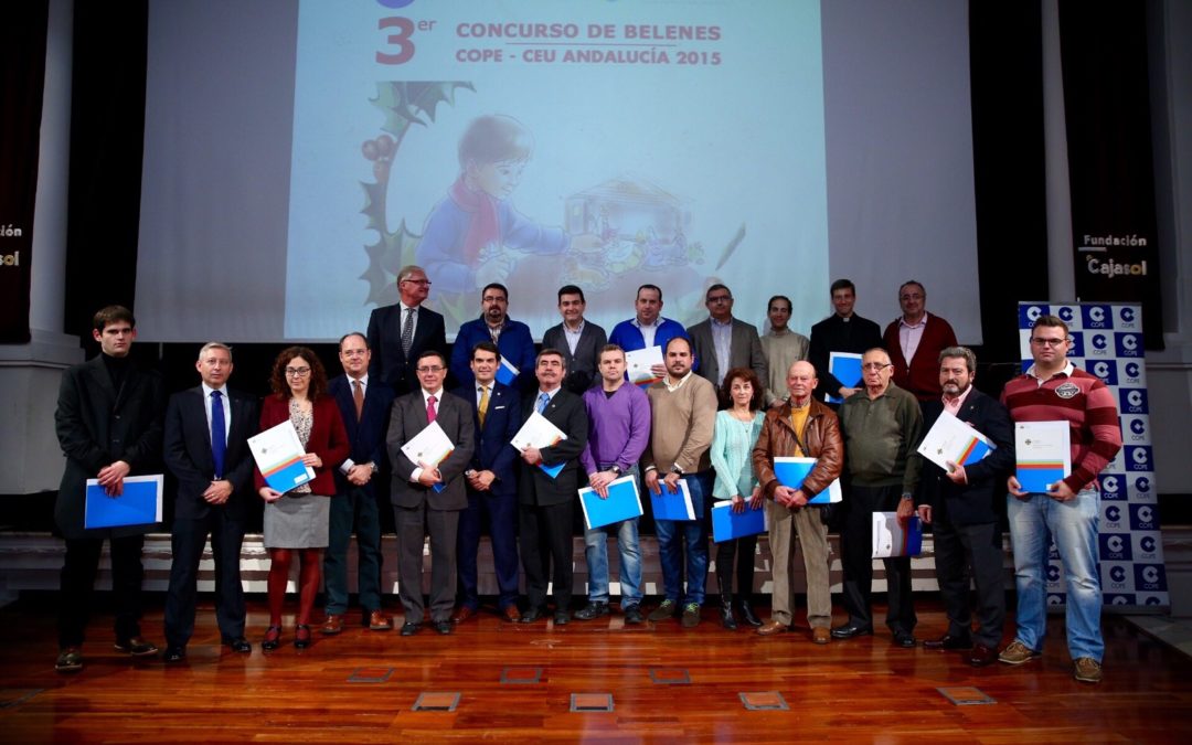 Entrega de premios del III Concurso de Belenes COPE-CEU Andalucía 2015 en Fundación Cajasol