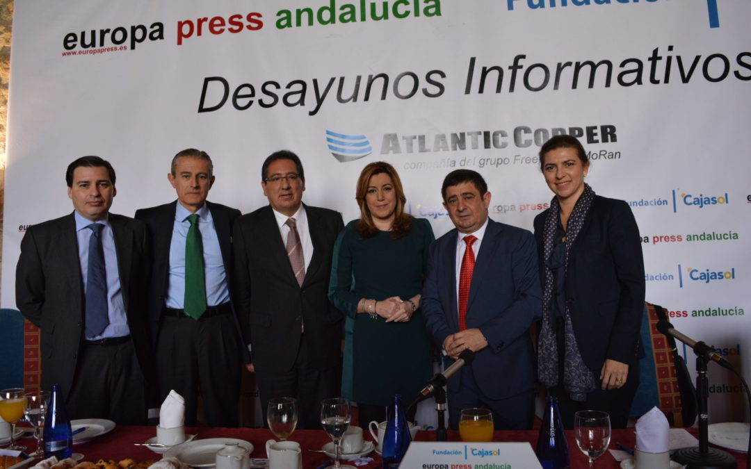 Antonio Pulido asiste al Desayuno Informativo de Europa Press con Francisco Reyes en Jaén