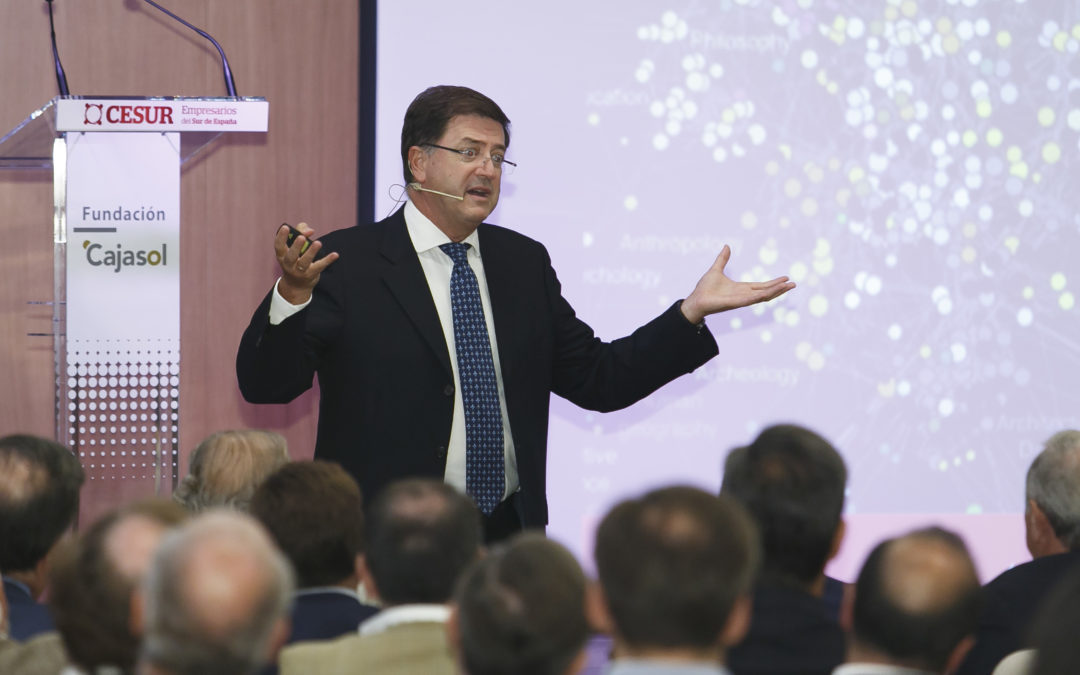 Presentación del libro 'Liderar para el bien común', de Luis María Huete, en la Fundación Cajasol