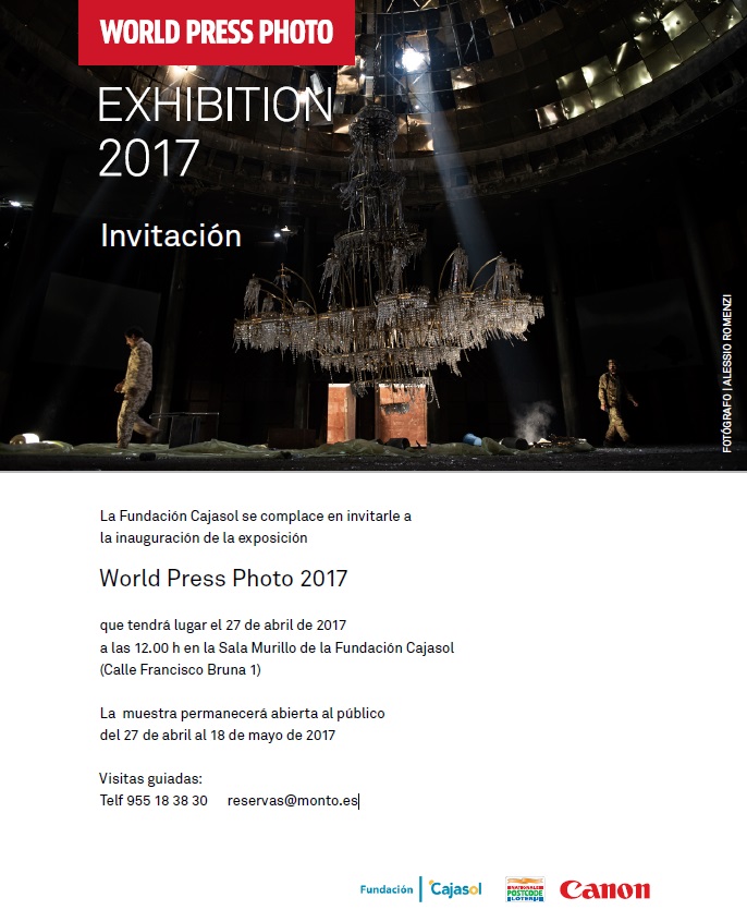 Invitación para la exposición World Press Photo 2017 en la Fundación Cajasol