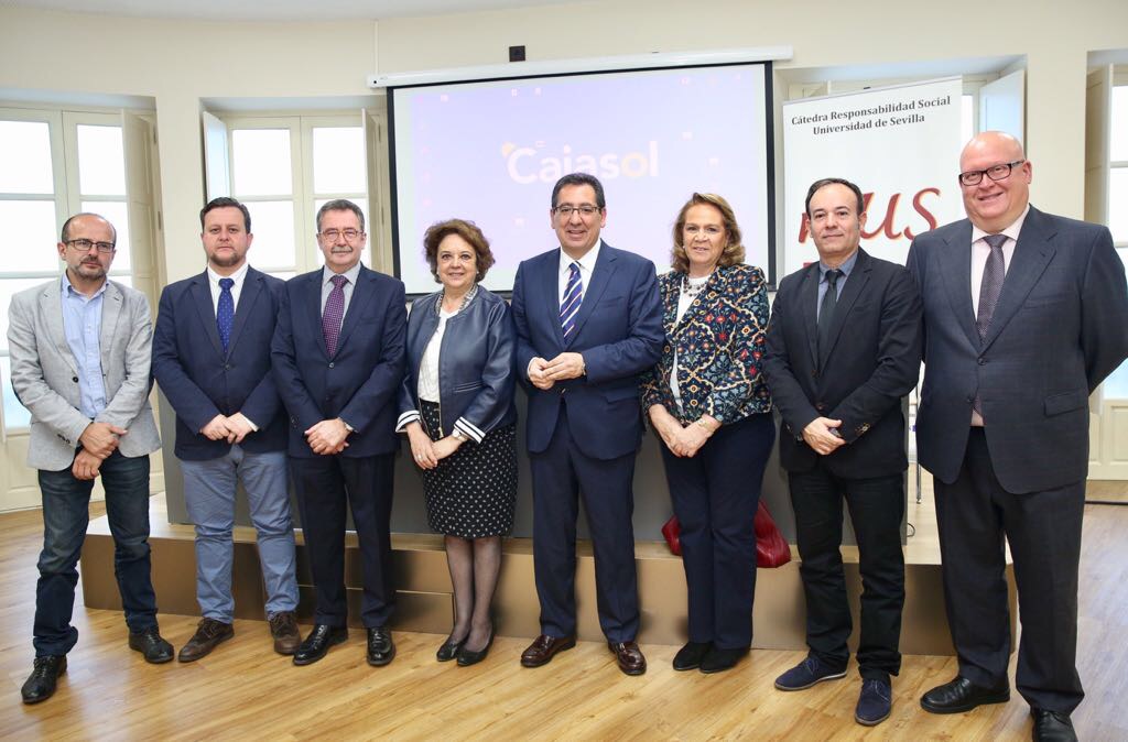 Antonio Pulido, presidente de la Fundación Cajasol, en la jornada sobre 'Responsabilidad Social en el Tercer Sector'