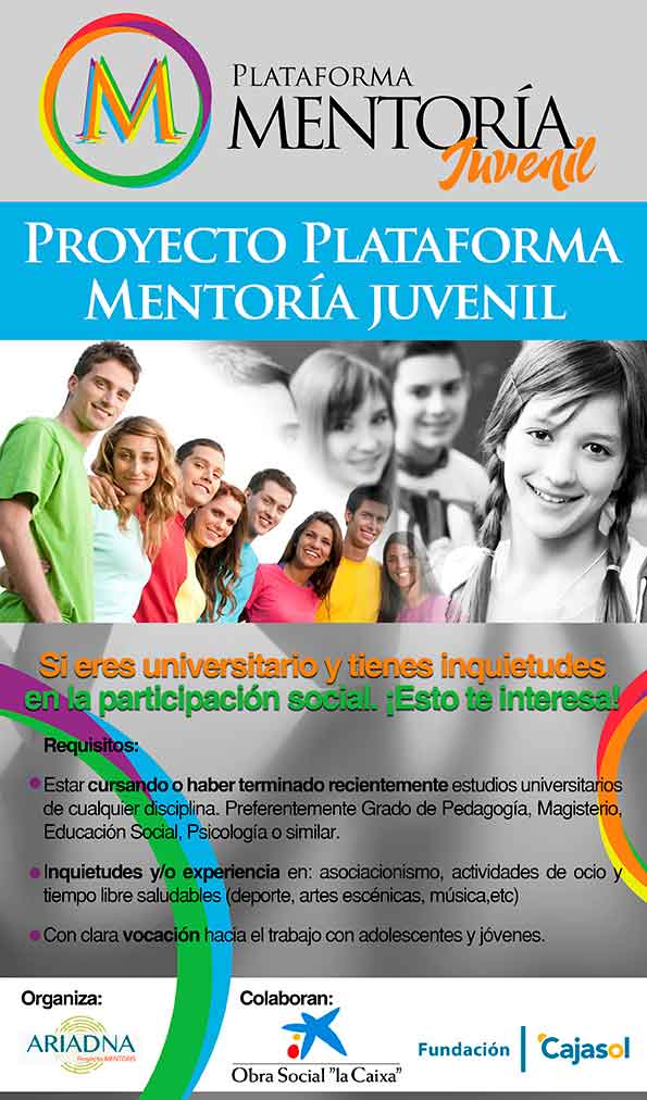 Cartel de la presentación del proyecto de mentoría juvenil 2017