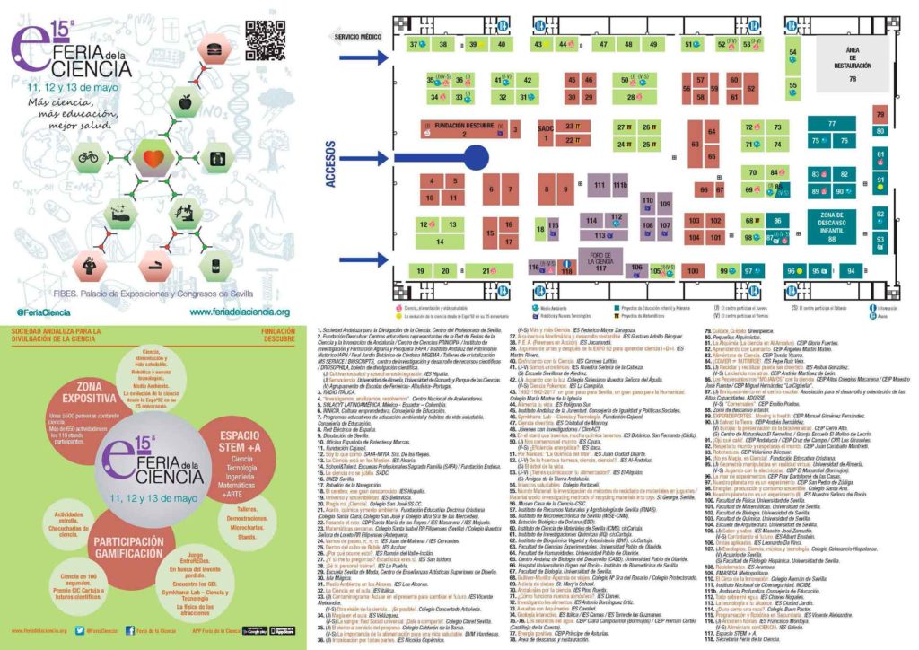 Plano de la XV Feria de la Ciencia de Sevilla