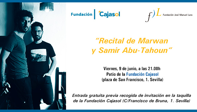 Cartel del recital de Marwan y Samir Abu Tahoun en la Fundación Cajasol
