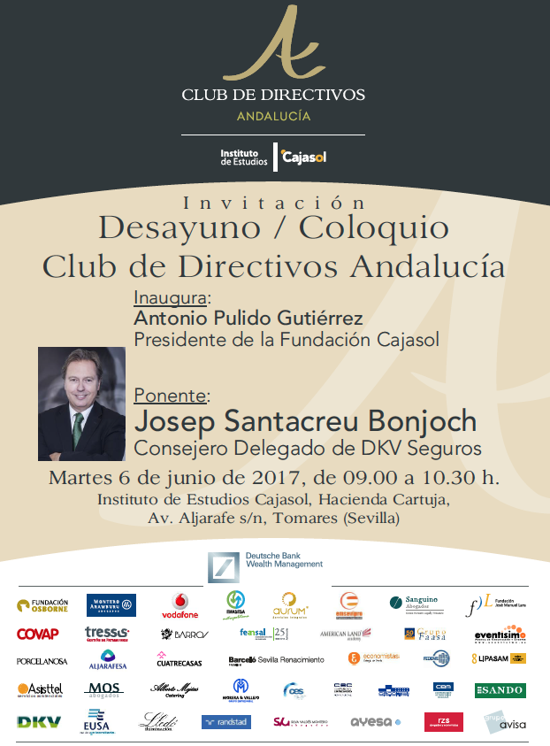 Invitación al desayuno del Club de Directivos Andalucía con Josep Santacreu