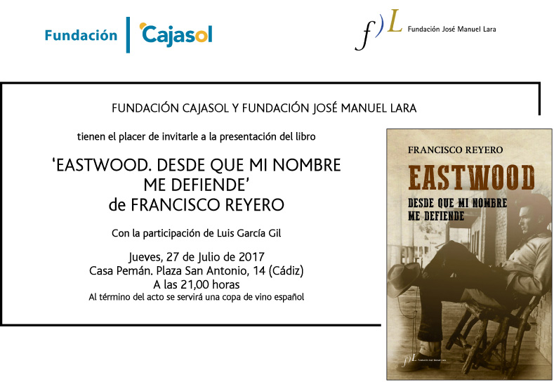Invitación para presentación del libro 'Eastwood', de Francisco Reyero