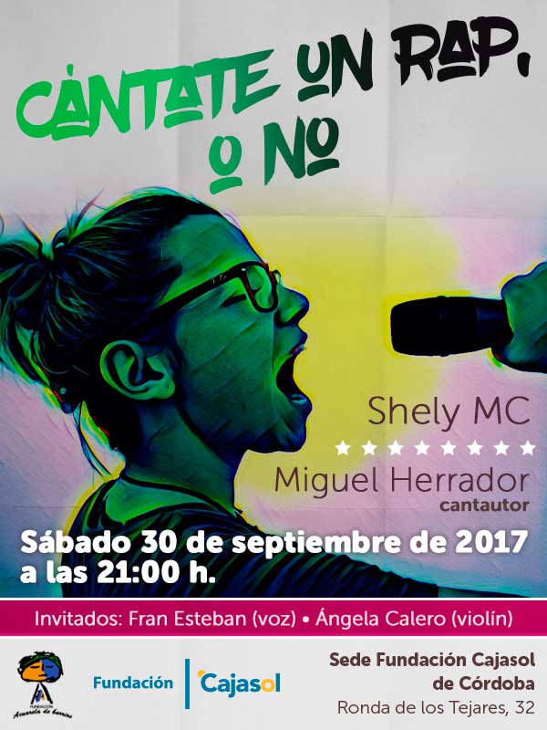 Cartel del concierto 'Cántate un rap o no' en Córdoba