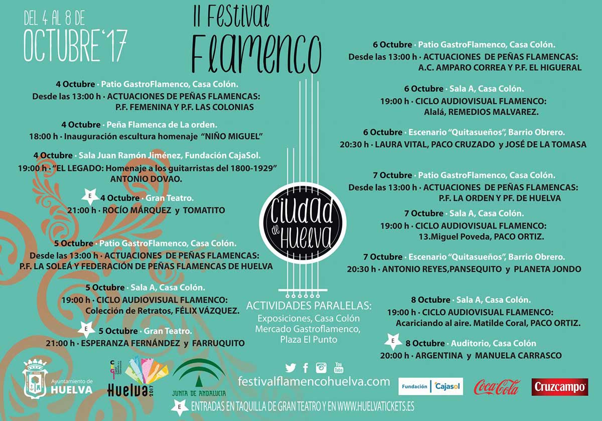 Cartel del II Festival de Flamenco de Huelva