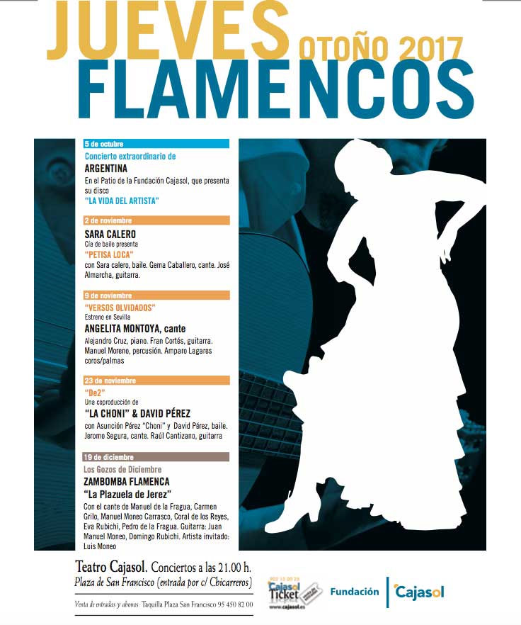 Cartel de los Jueves Flamencos Otoño 2017 en la Fundación Cajasol