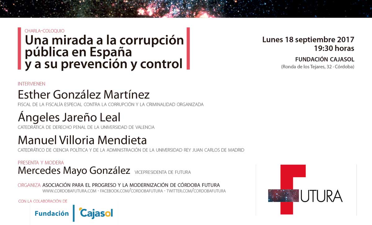 Charla-coloquio de Córdoba Futura sobre la corrupción política en España
