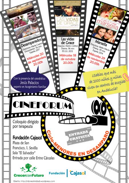 Cartel del ciclo 'Cineforum' de Crecer con Futuro en la Fundación Cajasol