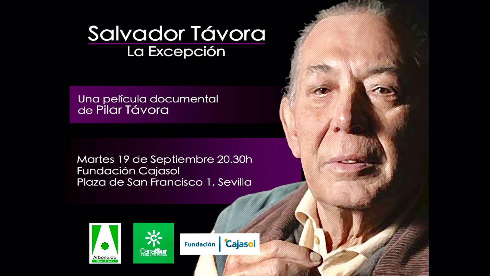 Anuncio del documental 'Salvador Távora. La excepción', de Pilar Távora, en la Fundación Cajasol