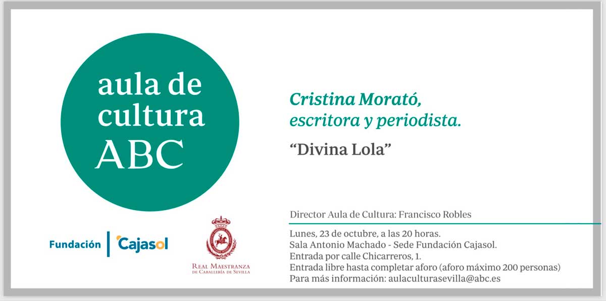 Aula de Cultura de ABC de Sevilla con Cristina Morato en la Fundación Cajasol