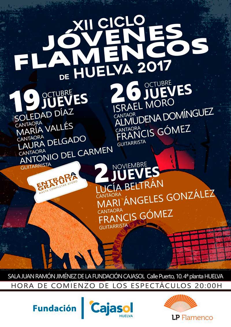 Cartel del XII ciclo jóvenes flamencos de la Fundación Cajasol en Huelva