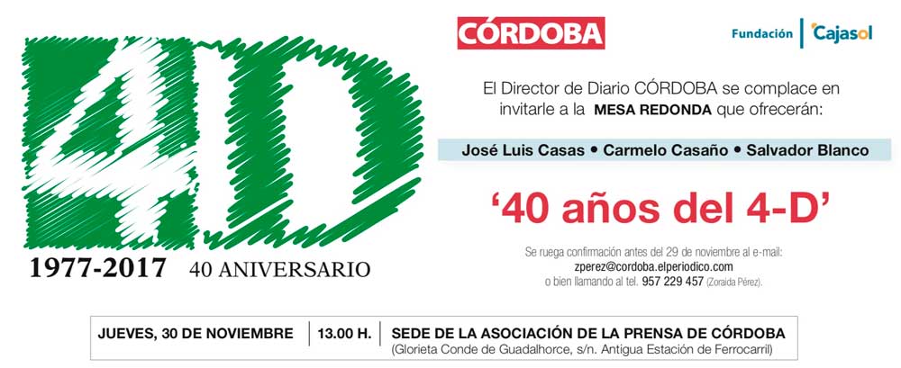 Mesa redonda '40 años del 4D', organizadas por Diario Córdoba