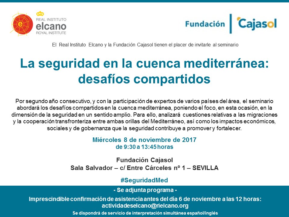 Conferencia sobre la seguridad en la cuenca del Mediterráneo en la Fundación Cajasol