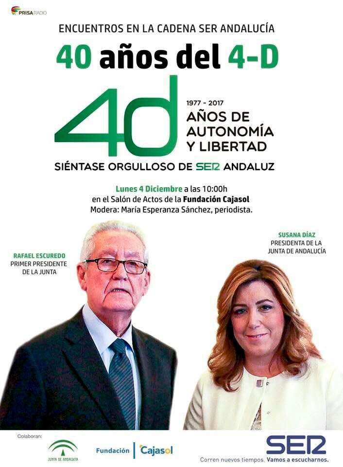 Encuentros '40 años del 4D' con Susana Díaz y Rafael Escuredo en la Fundación Cajasol
