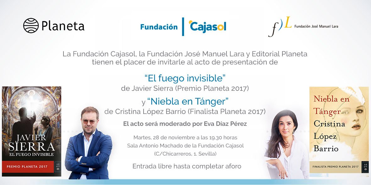 Finalistas del Premio Planeta 2017, firman libros en Fundación Cajasol