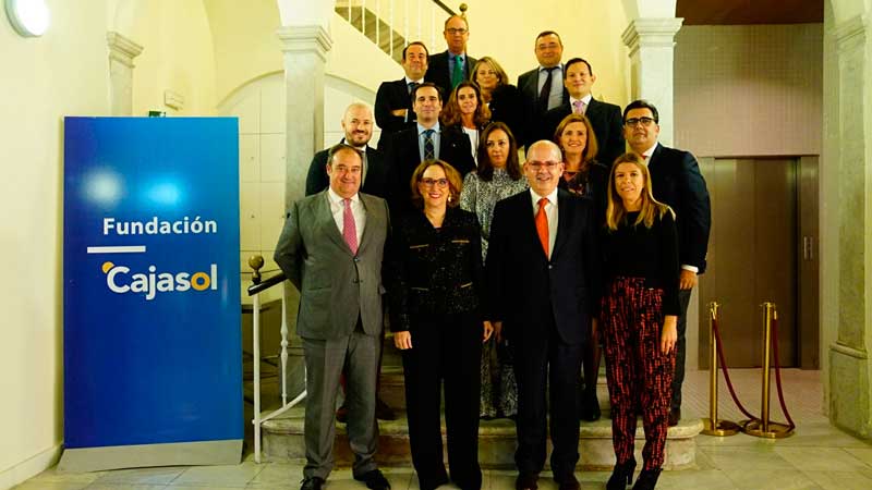 Rebeca Grynspan, durante su visita en la sede de la Fundación Cajasol en Cádiz