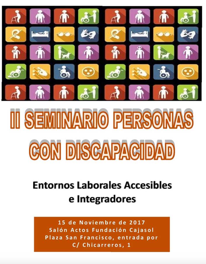 Cartel del II seminario personas con discapacidad de UGT