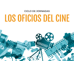 Banner animado de la jornada 'Los oficios del cine' dedicada al mundo del montaje