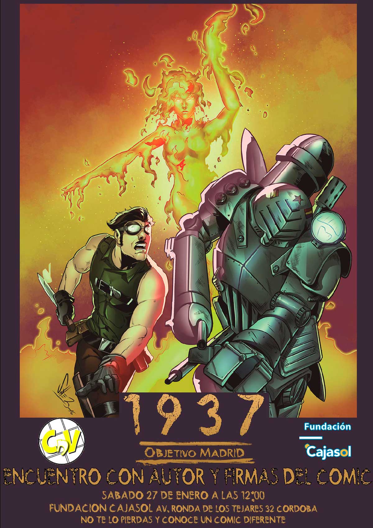 Cartel del comic '1937. Objetivo Madrid'