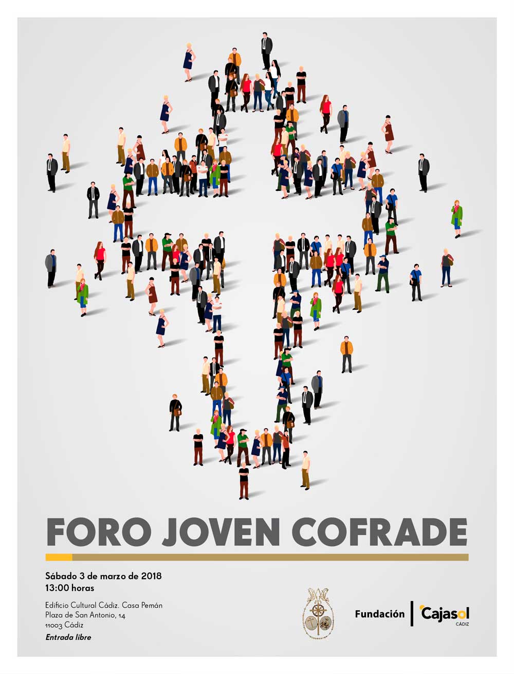 Cartel del Foro Joven Cofrade en Cádiz