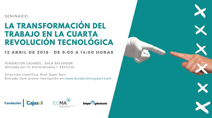Cartel del seminario 'La transformación del trabajo en la cuarta revolución tecnológica'