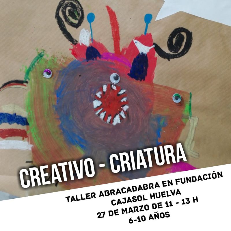 Cartel del taller creativo-criatura de Semana Santa Huelva 2018