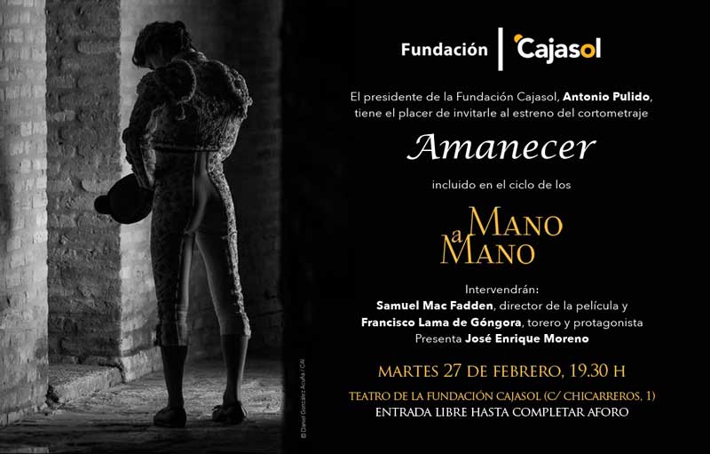 Invitación para ver el documental 'Amanecer' en la Fundación Cajasol