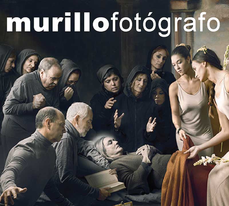 Parte del cartel que anuncia la exposición 'Murillo fotógrafo' en la Sala Murillo de la Fundación Cajasol en Sevilla