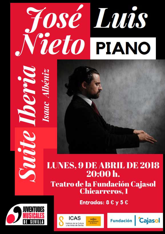 Cartel del Concierto de Piano de José Luis Nieto en la Fundación Cajasol