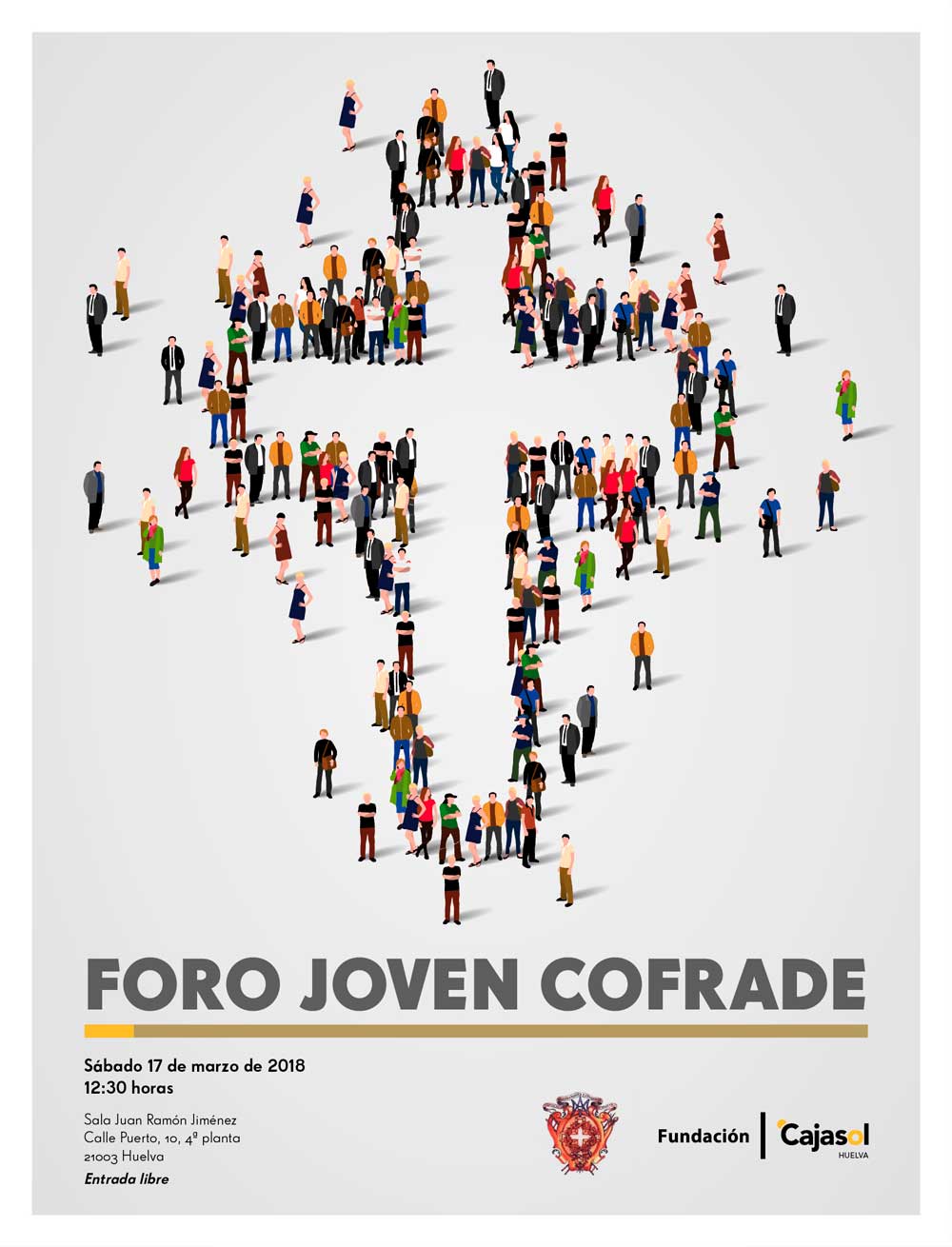 Cartel del I Foro Joven Cofrade en Huelva