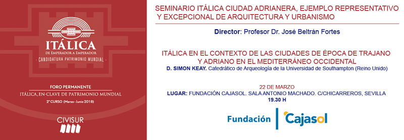 Invitación para la conferencia de Simon Keay en la Fundación Cajasol