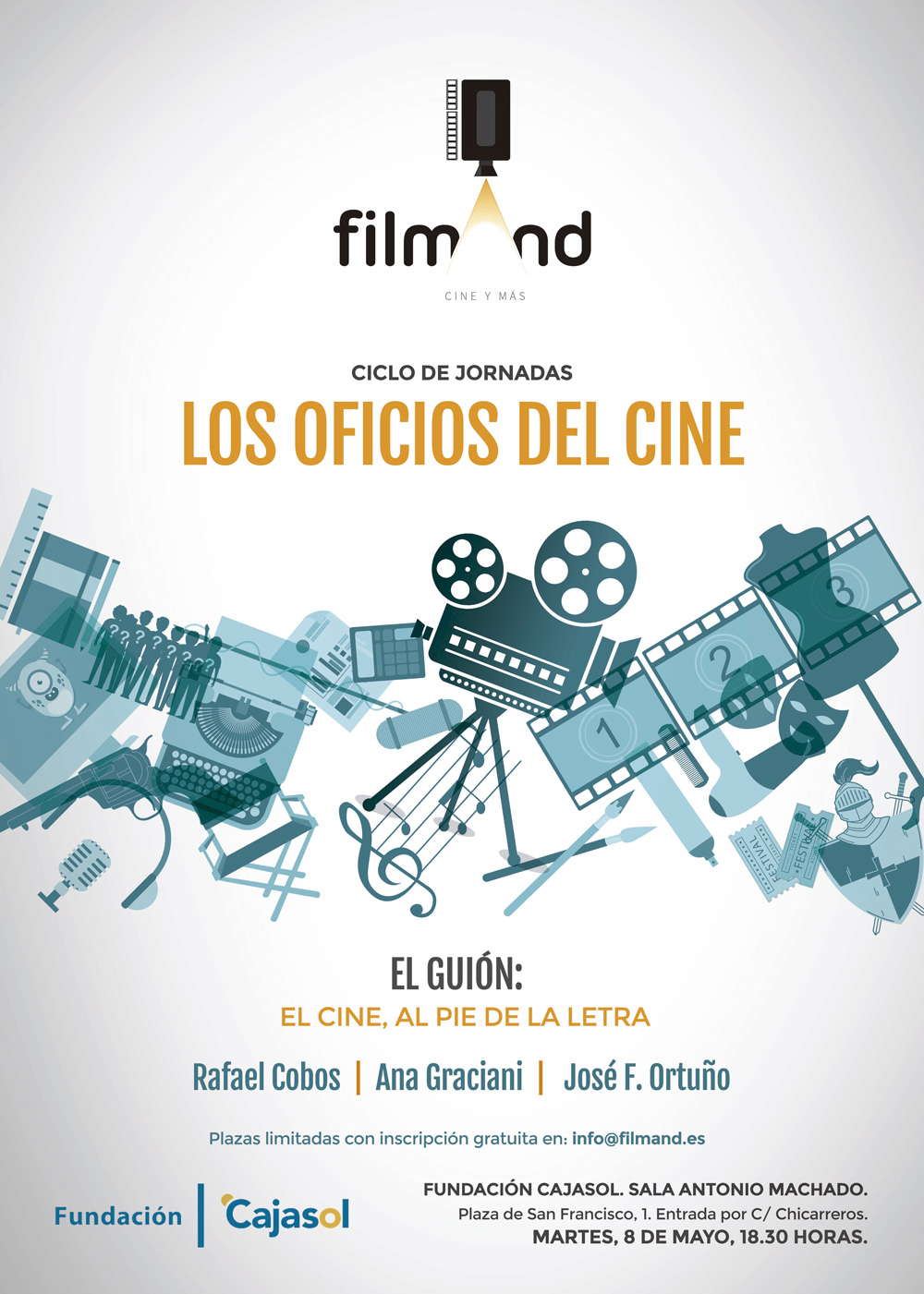 Cartel del ciclo 'Los oficios del cine' dedicado al guión
