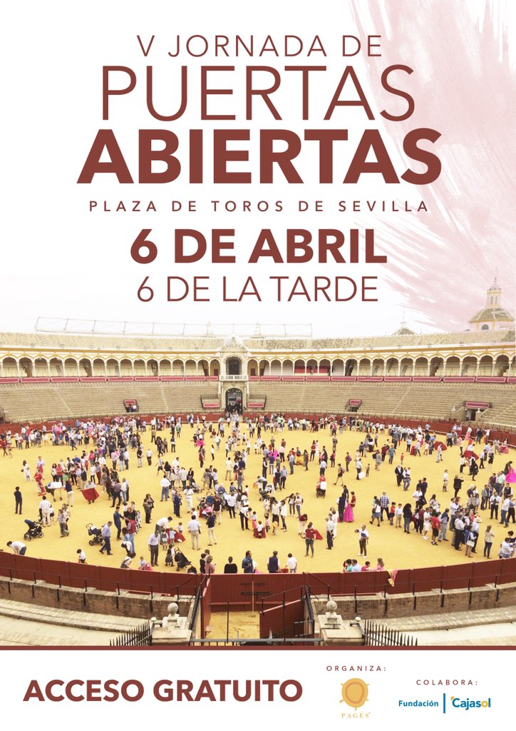 Cartel de las jornadas de Puertas Abiertas en la Maestranza