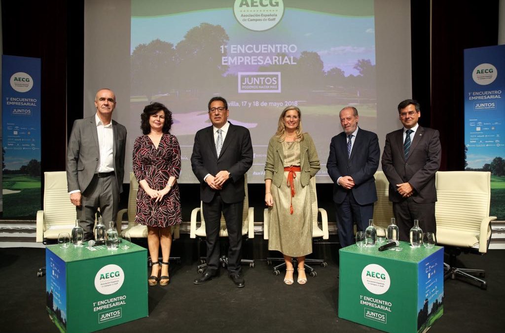 Inauguración del I Encuentro Empresarial de la Asociación de Campos de Golf en la Fundación Cajasol