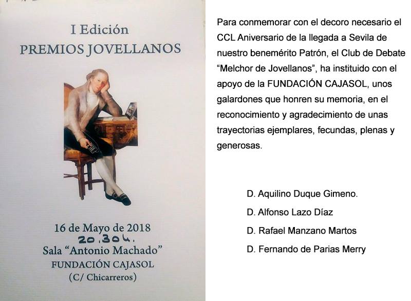 Cartel de los I Premios Jovellanos