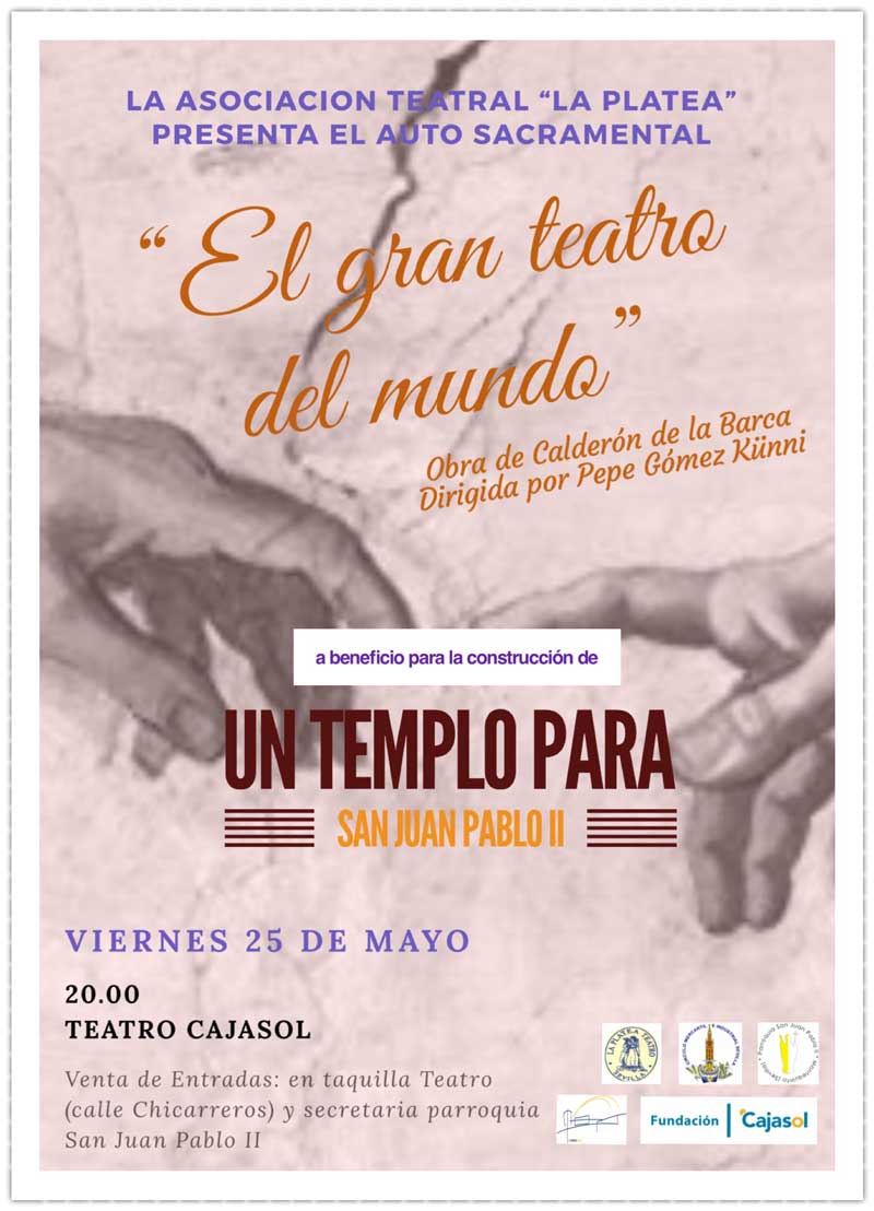 Cartel de la obra 'El gran teatro del mundo' en la Fundación Cajasol