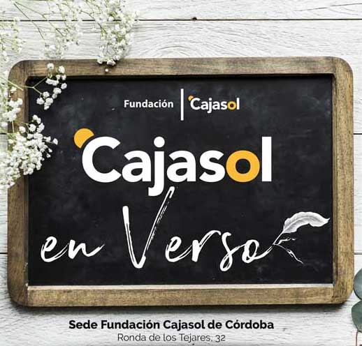 Cartel del ciclo 'Cajasol en Verso' en Córdoba