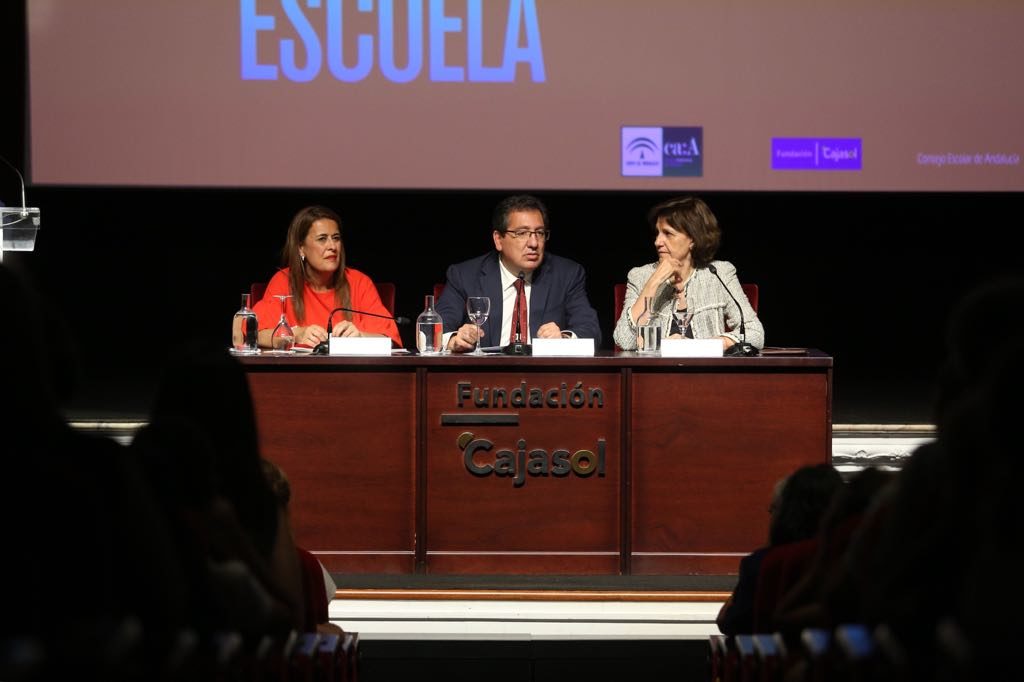 Antonio Pulido, durante su intervención en el acto de entrega de los IV Premios 'El Audiovisual en la Escuela'