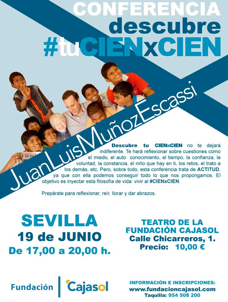 Cartel de la conferencia de Juan Luis Muñoz Escassi en la Fundación Cajasol
