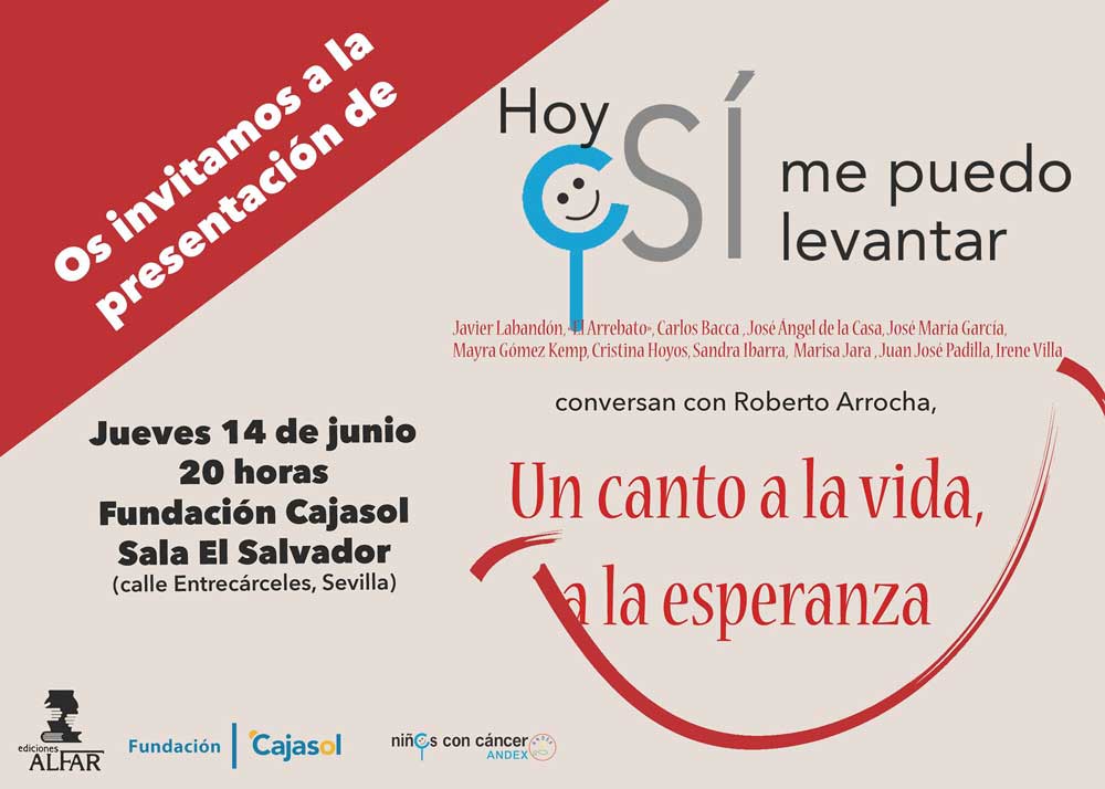 Invitación a la presentación del libro 'Hoy sí me puedo levantar' de Roberto Arrocha