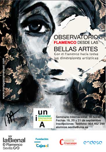 Cartel del seminario 'Flamenco sobre las bellas artes' en Sevilla