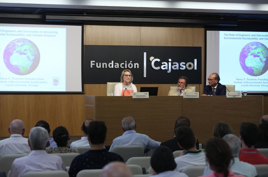 Nancy Tuchman, durante su conferencia en la Fundación Cajasol