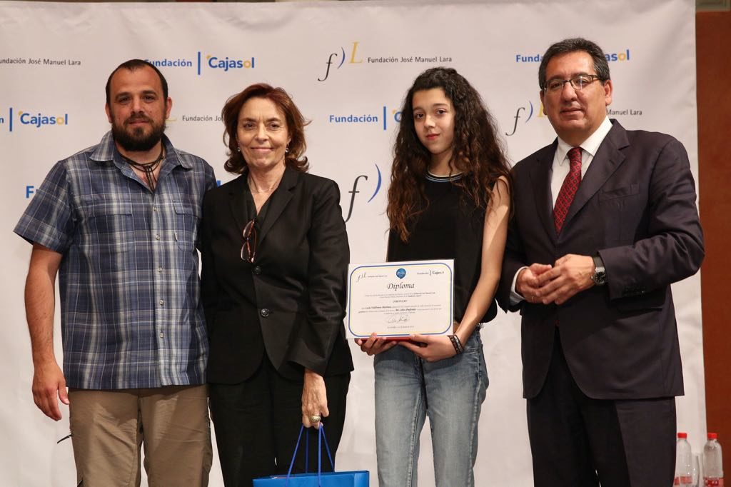 Lucía Valdivieso Martínez, ganadora del V concurso 'Mi libro preferido' en la provincia de Granada