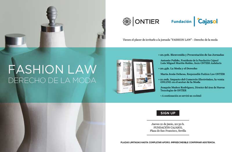 Invitación para participar en la jornada 'Fashion Law'