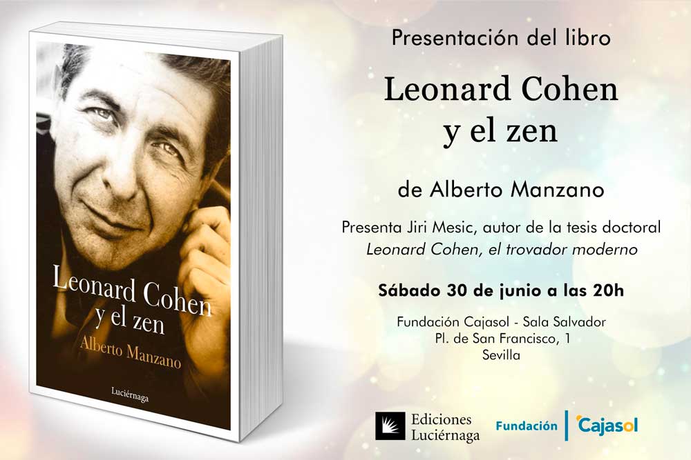 Invitación para la presentación del libro 'Leonard Cohen y el zen'